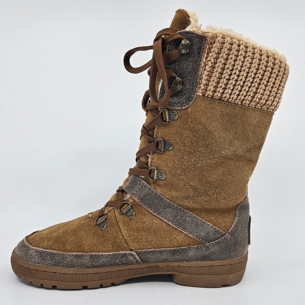 Bearpaw Women's Tama Suede Knit Cuff Winter Boots Hickory Size 8 Cabincore Lodge - Picture 5 of 12